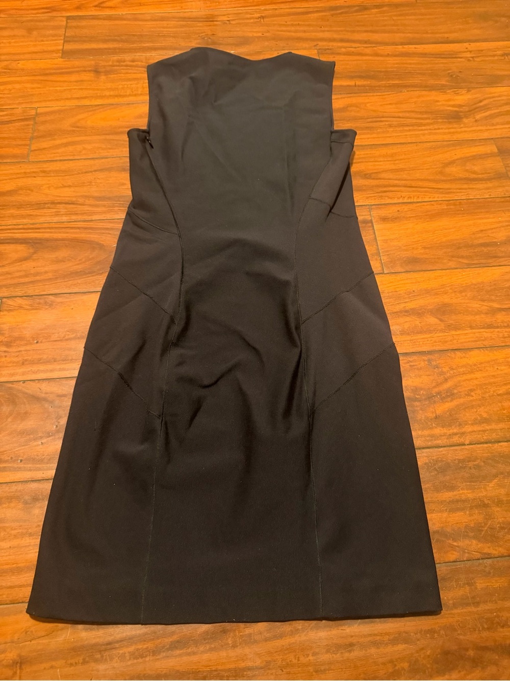 Theory Black Sleeveless V-Neck Sheath Dress - Picture 6 of 9